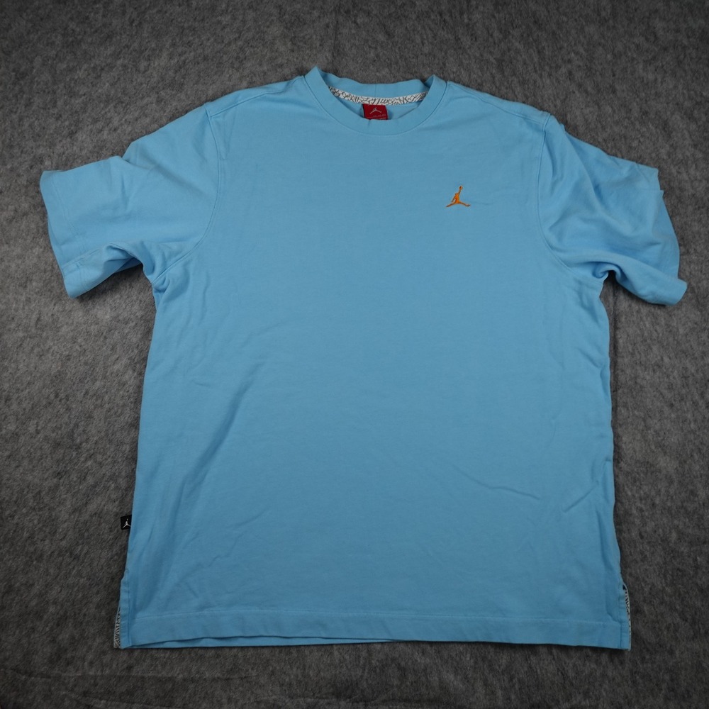 Jordan Shirt Mens XXL Blue Jumpman Logo Cotton Short Sleeve Tee Crew Neck